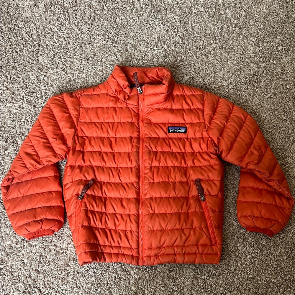 Patagonia Kids Orange Puffer Coat - 5T